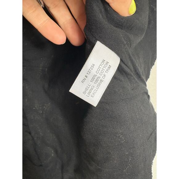 Boston Proper Gold & Black Brocade Damask Embroidery Embellish Peplum Top Size 0 - Picture 5 of 11